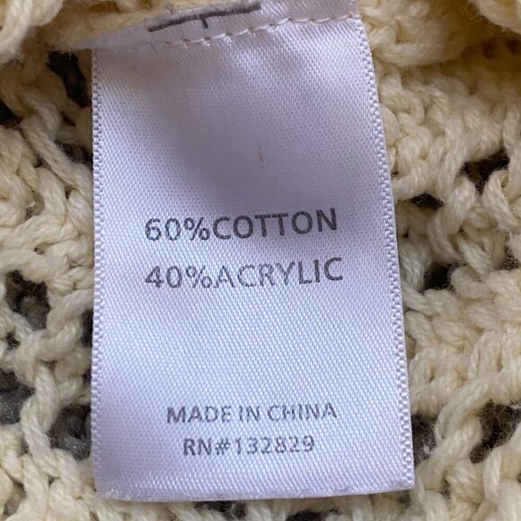 Tularosa Pullover Knit V-neck Sweater 3/4 Sleeve Oversized Top Size Small - Picture 6 of 7